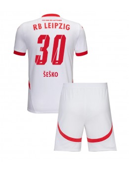 RB Leipzig Benjamin Sesko #30 Replika Hemmakläder Barn 2024-25 Kortärmad (+ byxor)
